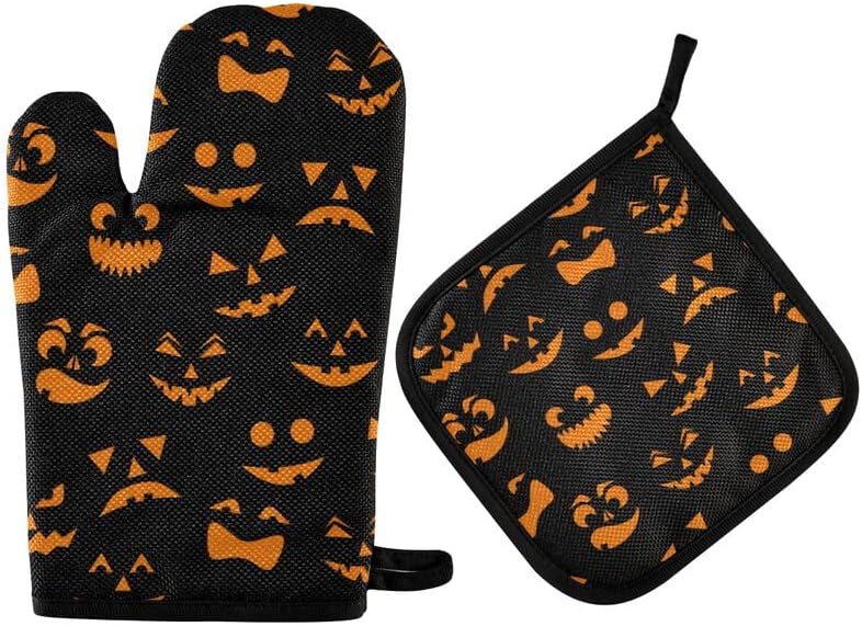 Tamniee Halloween Oven Mitts Pot Holders Set