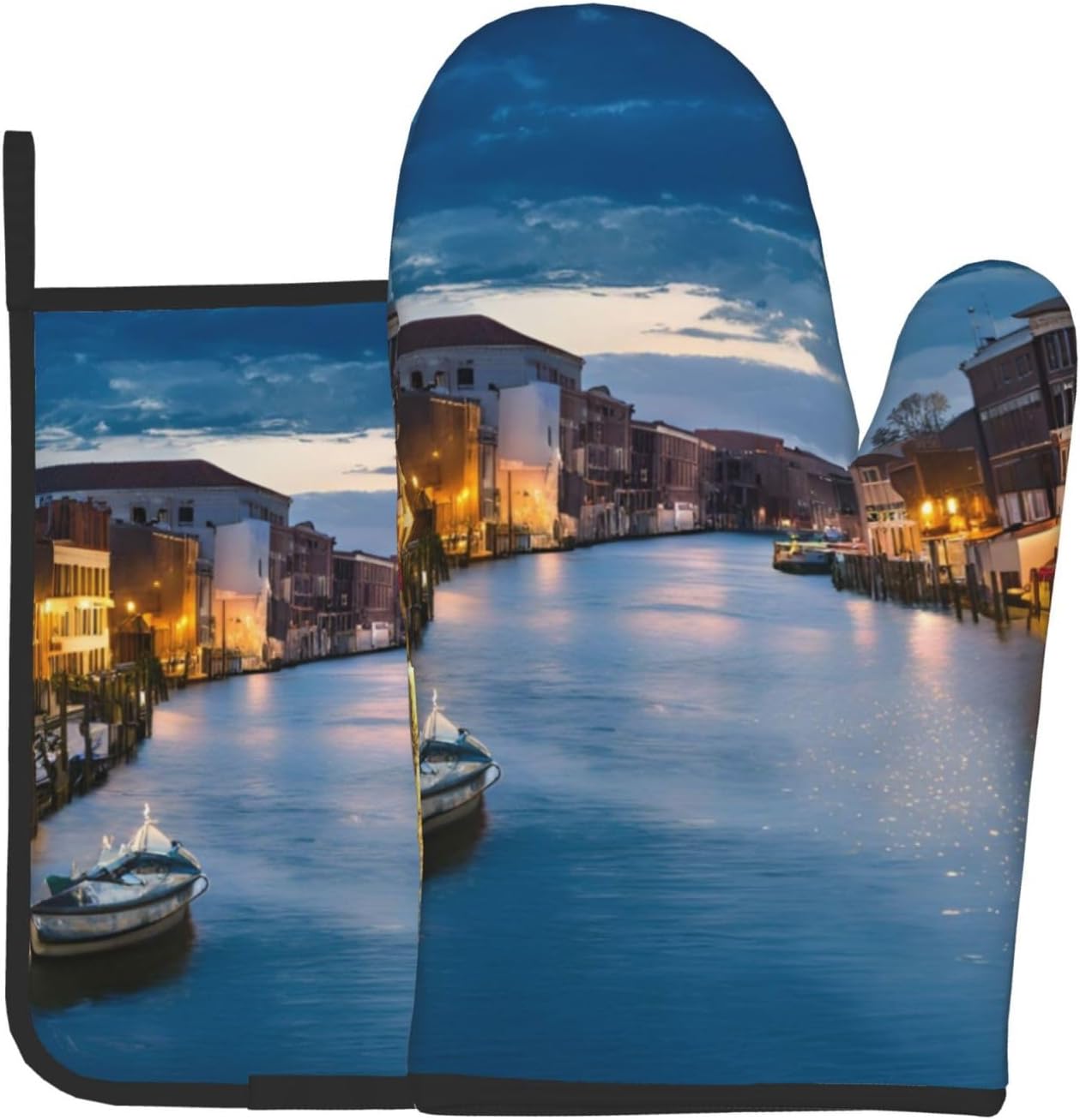 Quopvn Venetian Night Oven Mitts 2pcs Set