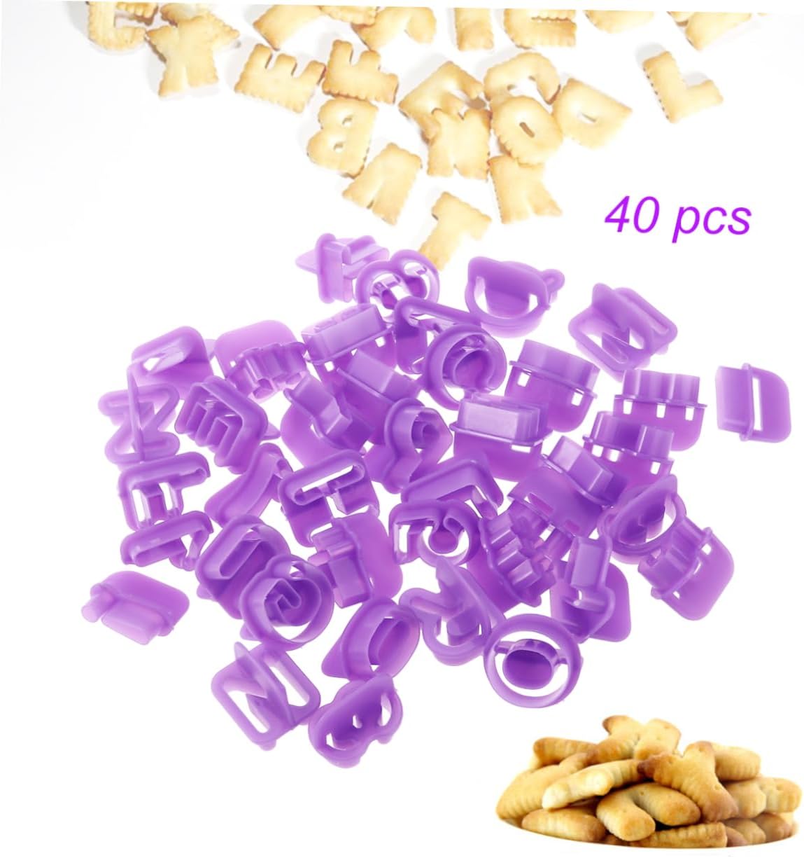 KICHOUSE 40Pcs Cookie Cutters Mold for Baking and Fondant Cakes
