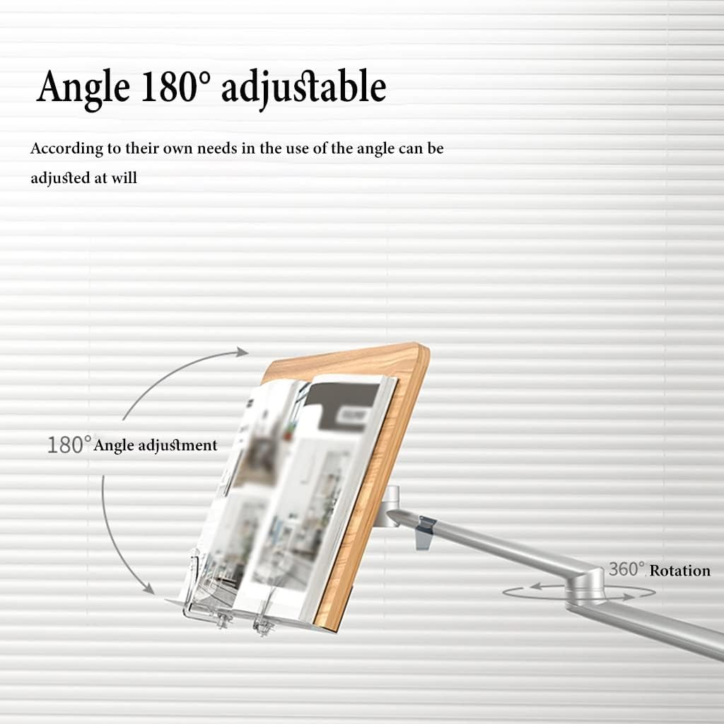 Adjustable Book Stand with 2 Spring Clips for Reading and Laptop Use