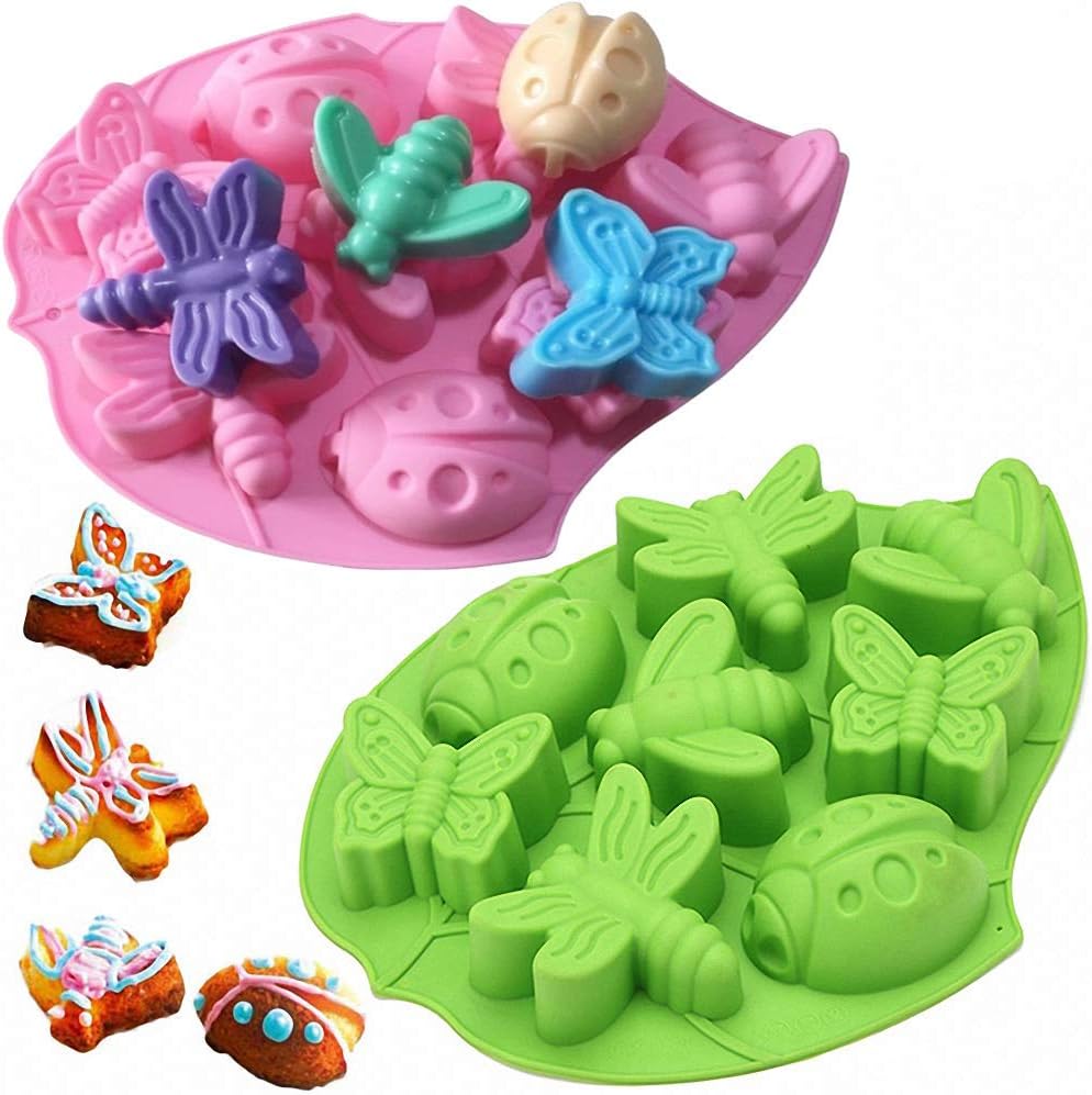 2-Pack Unicorn Cookie Cutters Rainbow Shapes