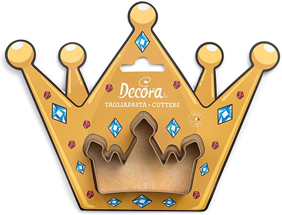 DECORA Plastic Cookie Cutter with Crown Design