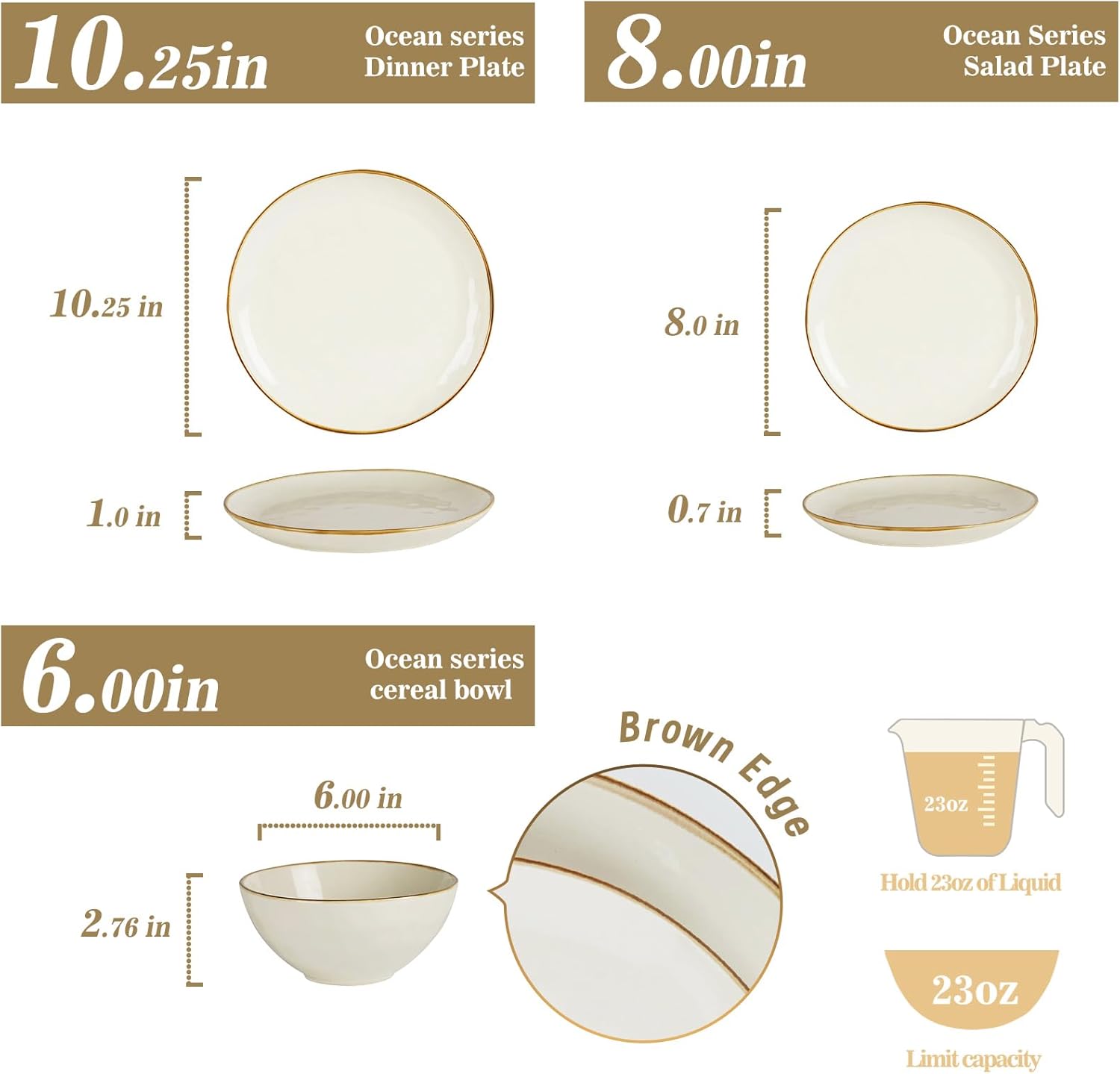 Famiware 12-Piece Dinnerware Set for 4 Vanilla White