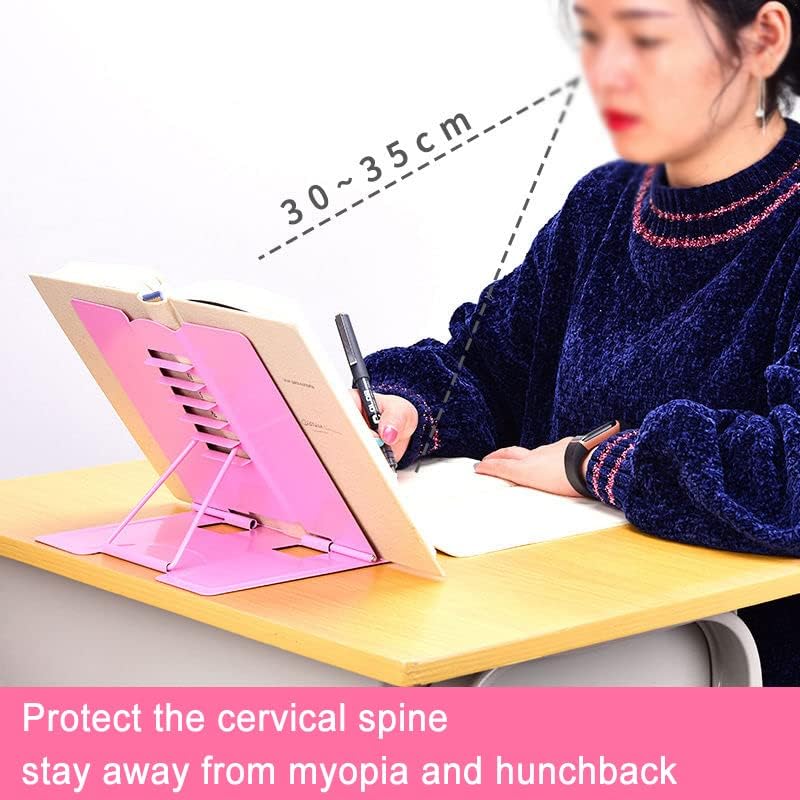 Adjustable Book Stand for Reading and Cooking