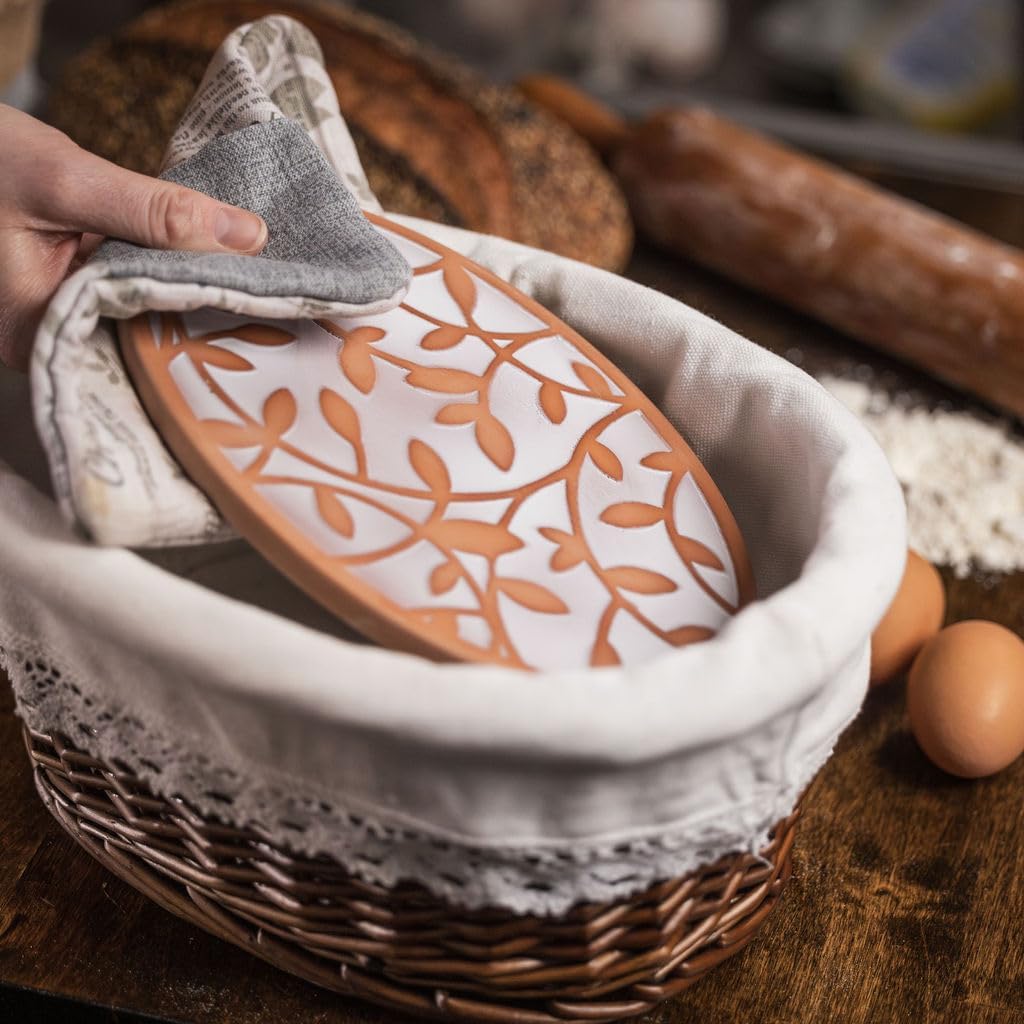 CASADEMA Bread Warmer Basket with Liner and Lid 1