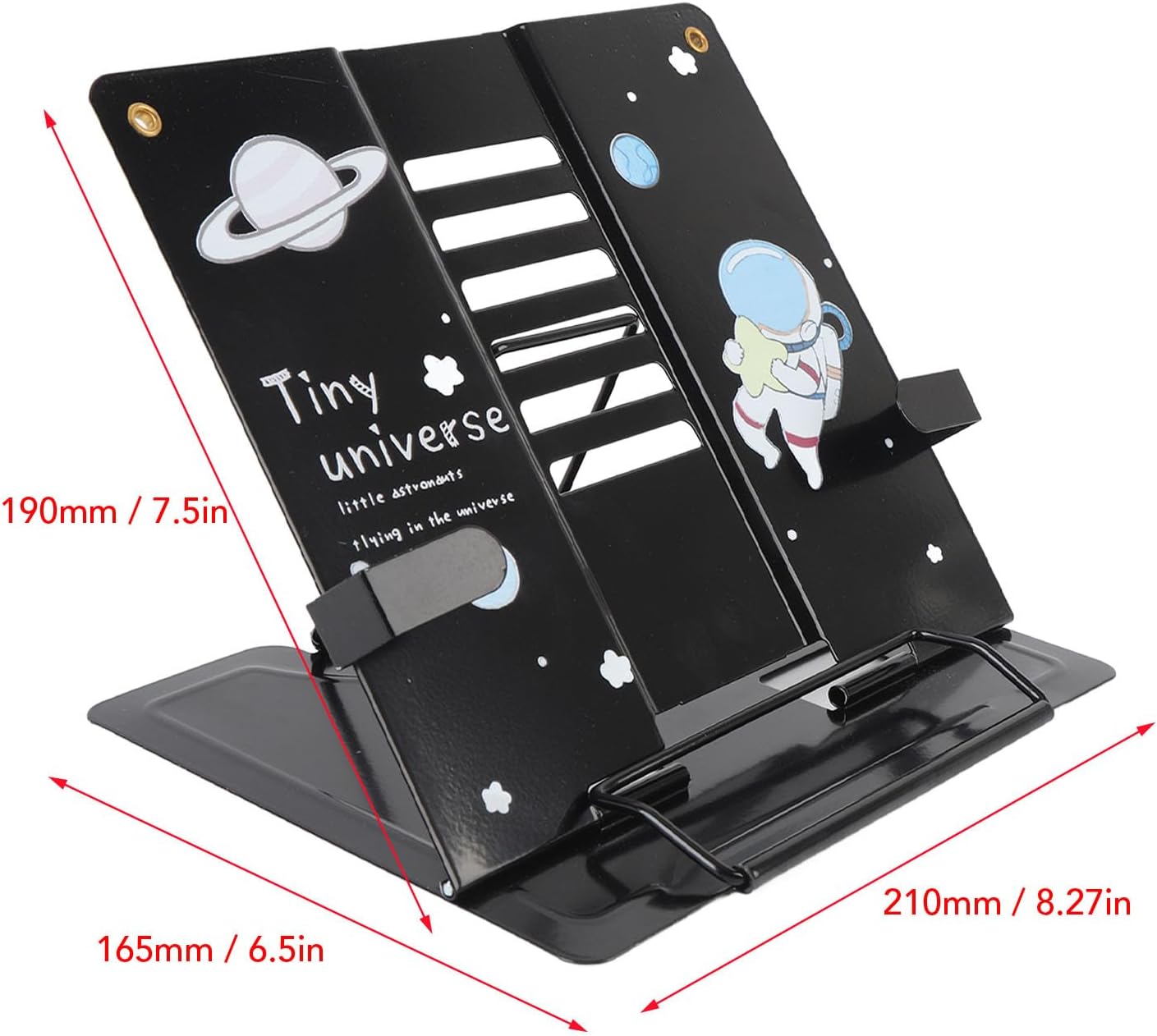 Asixxsix Small Metal Book Stand with Pattern Design 1