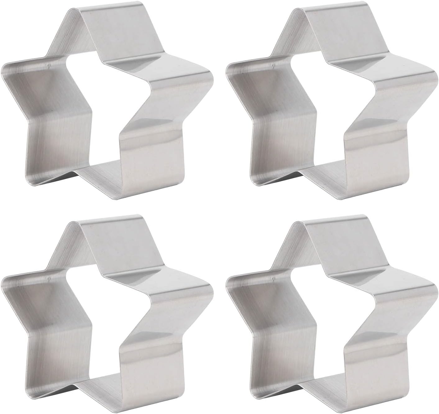 CEEKIES 4Pcs Star Shaped Cake Cutter Set with Lid