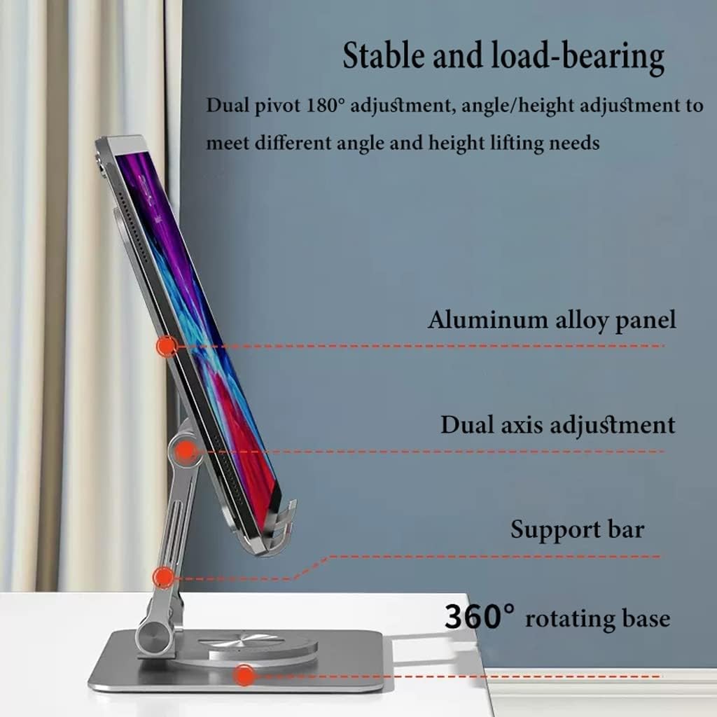 UHRLGHS Adjustable Book Stand with 360 Rotating Base
