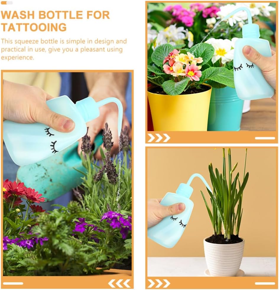 ibasenice 3PCS Curved Mouth Squeeze Wash Bottles 1