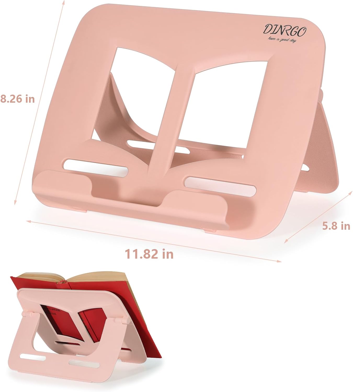 Dinrgo 2Pack Portable Book Stand for Kids Reading Hands Free 1