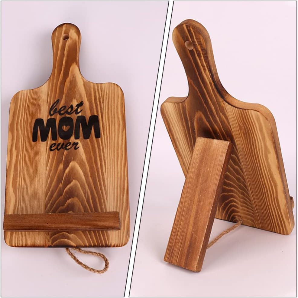 Pine Wood Recipe Book Stand for Home Kitchen