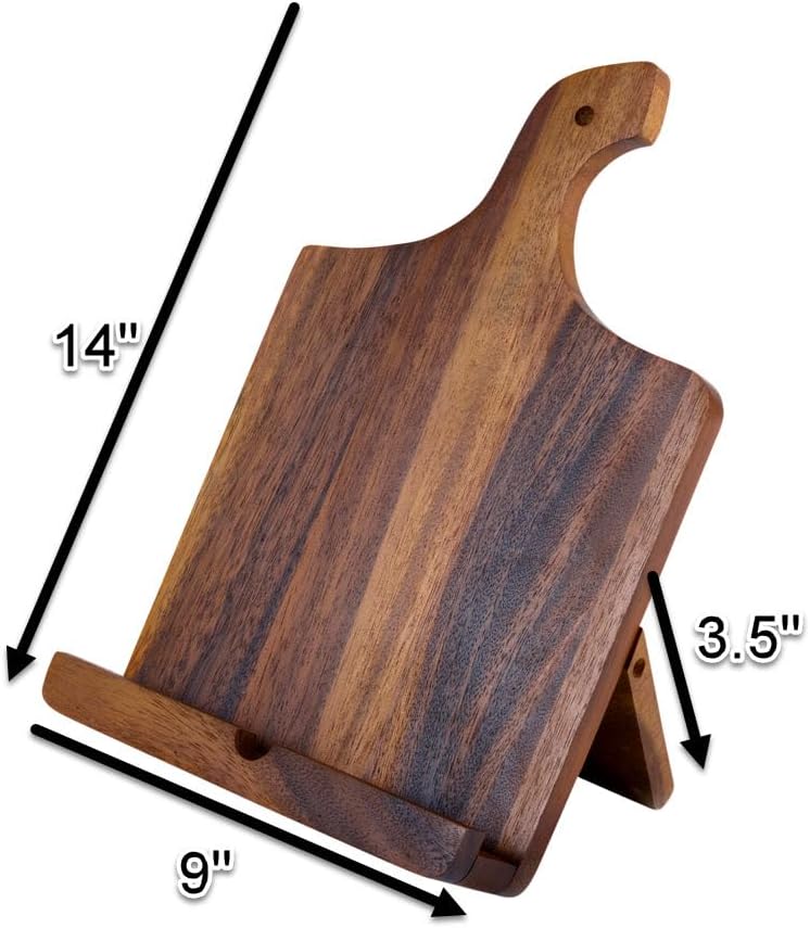 Acacia Wood Cookbook Tablet Holder