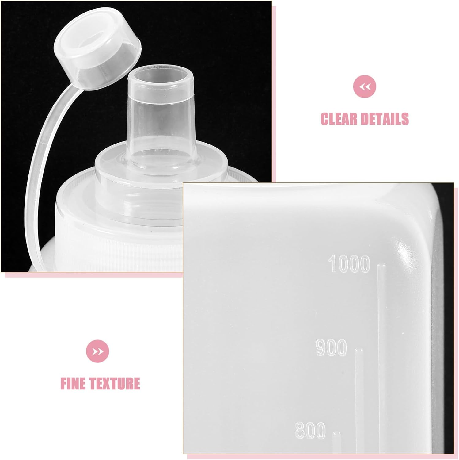Alipis 1000ml Condiment Squeeze Bottles for Sauces and Salad Dressings