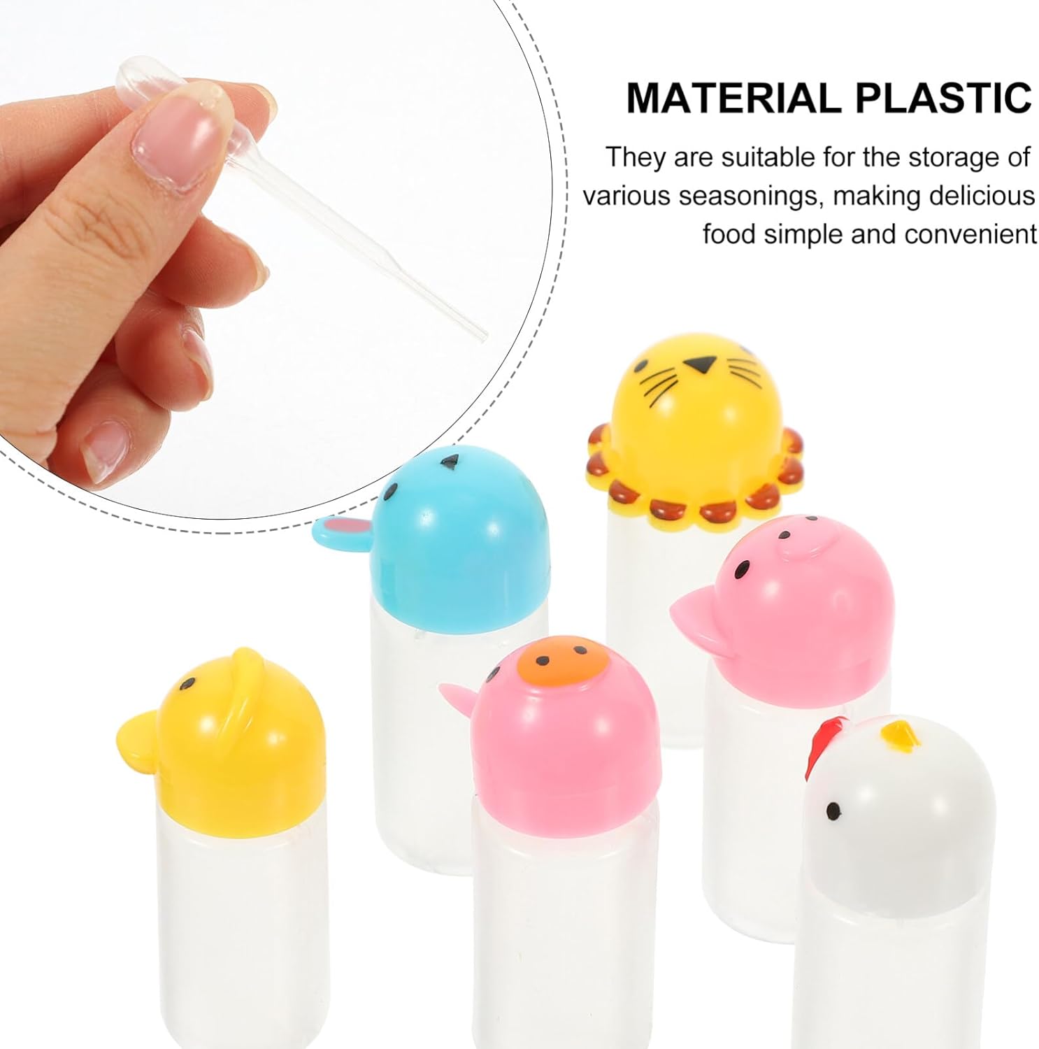 HOLIDYOYO Soy Sauce Containers 6pcs Squeeze Bottles for Travel
