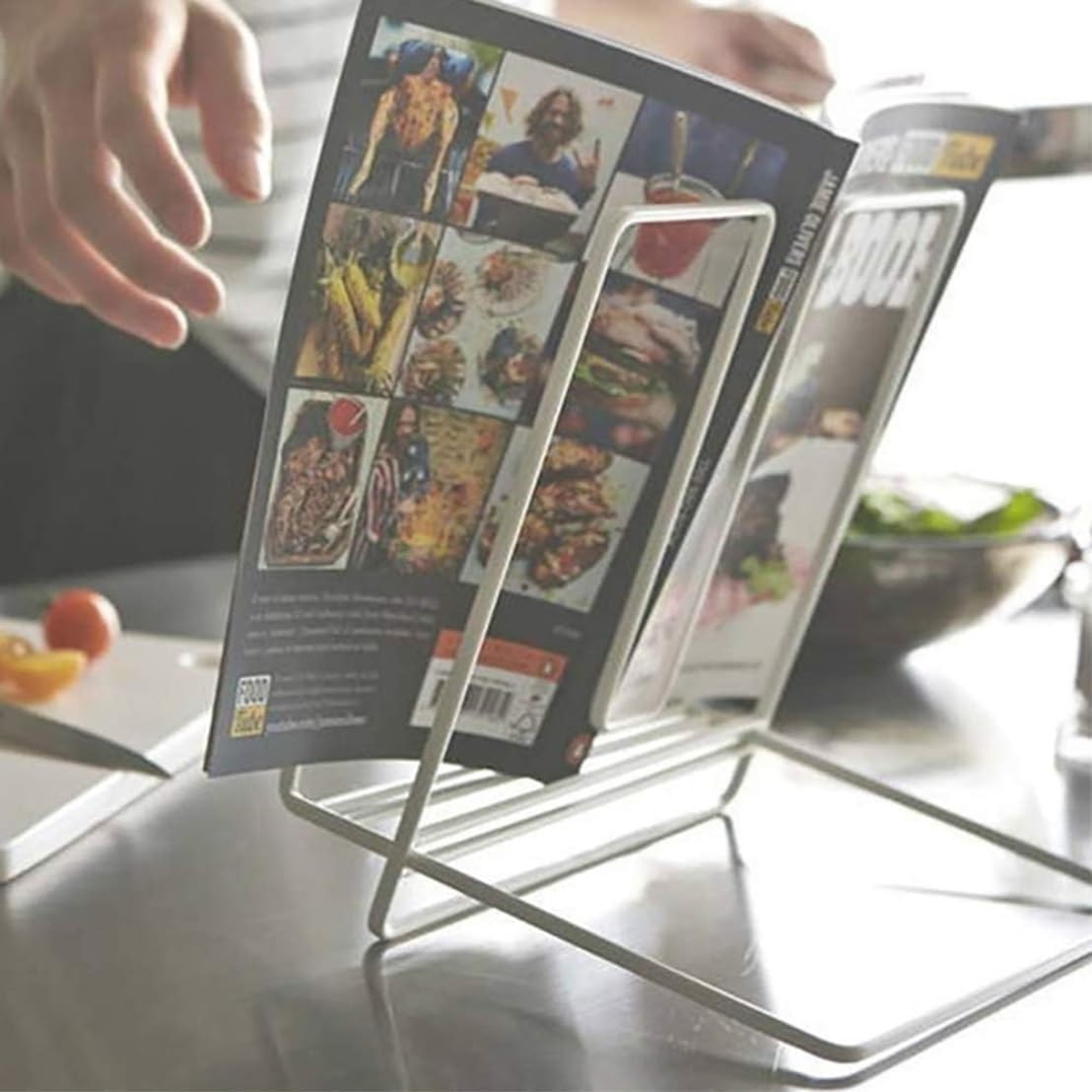 Iron Metal Cookbook Stand Foldable Recipe Holder
