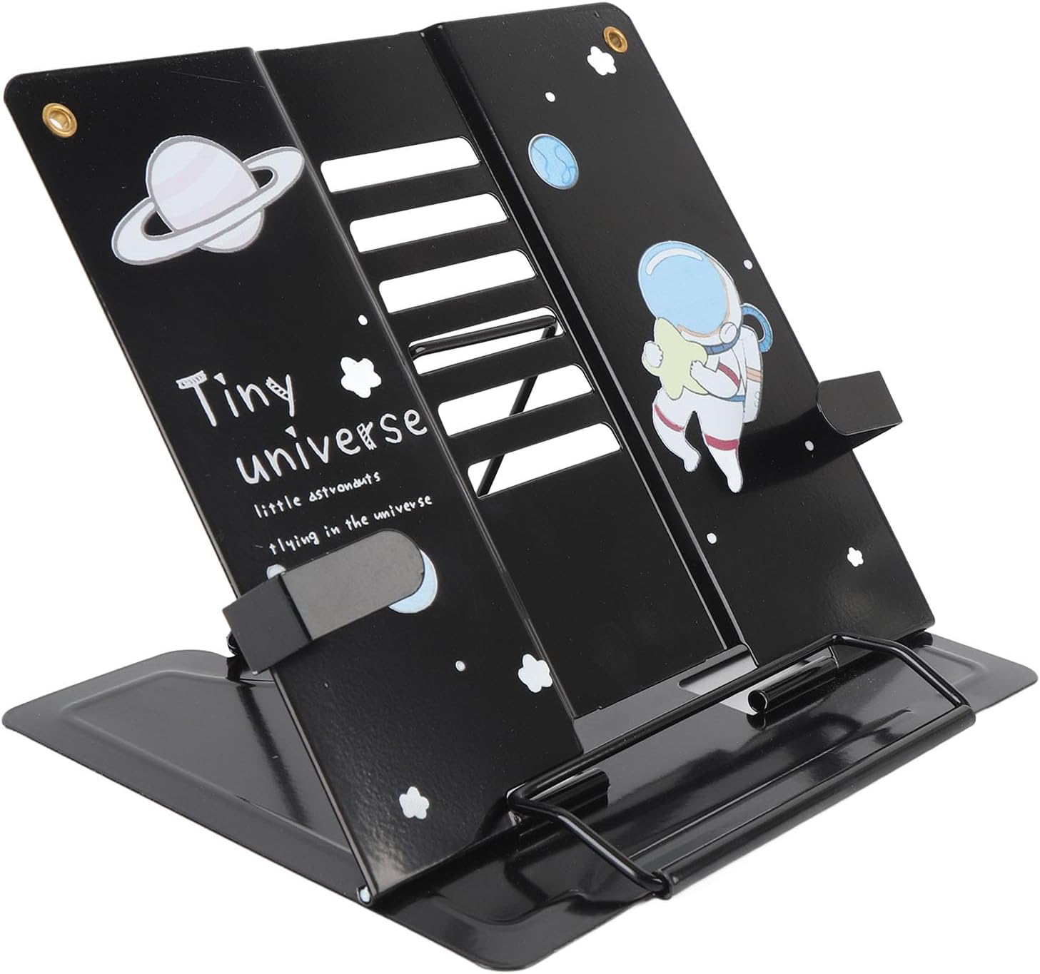 SENECESLI Adjustable Foldable Book Stand with Astronaut Pattern