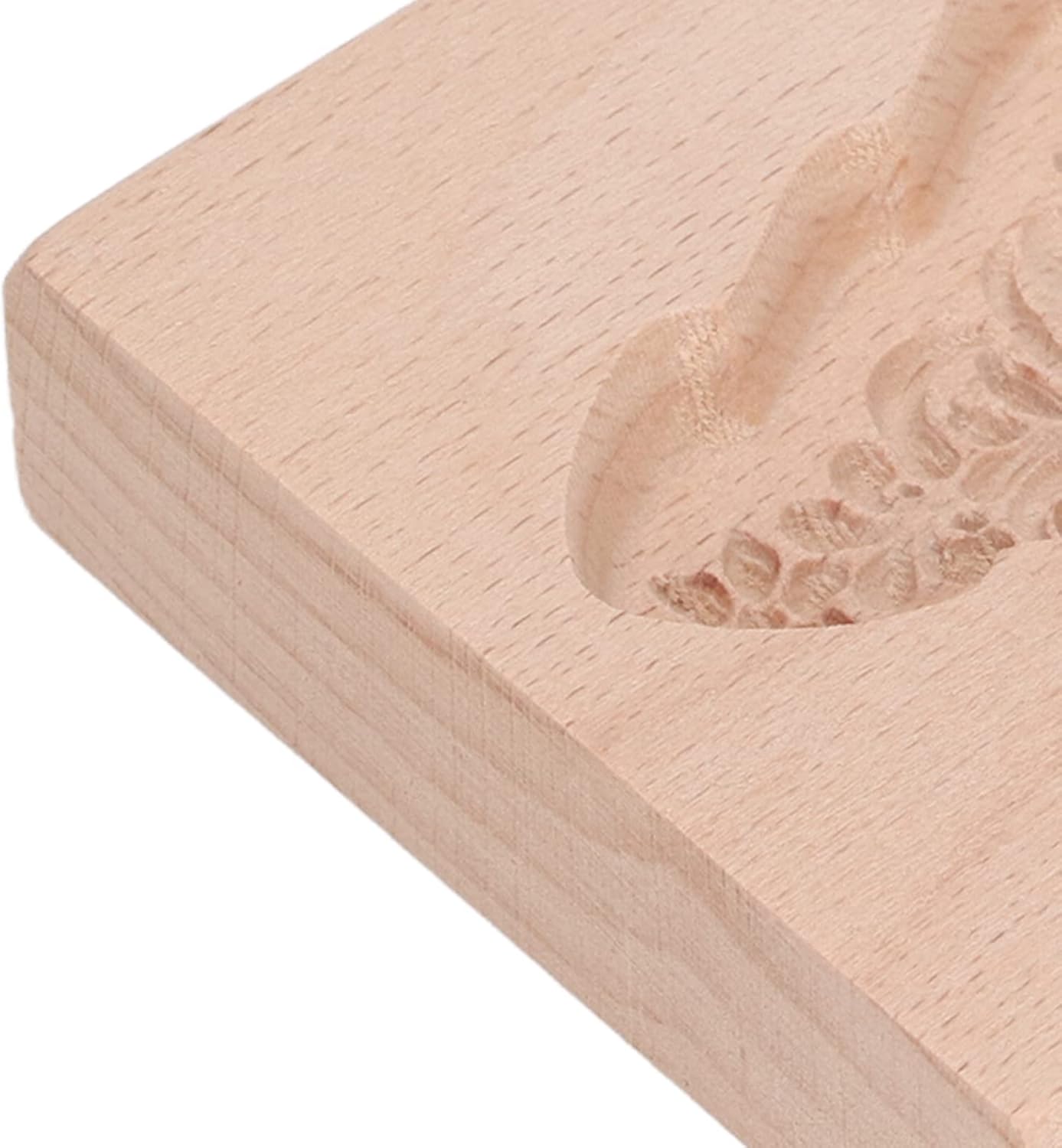 Elelif Wooden Cookie Cutter with Engraved Patterns