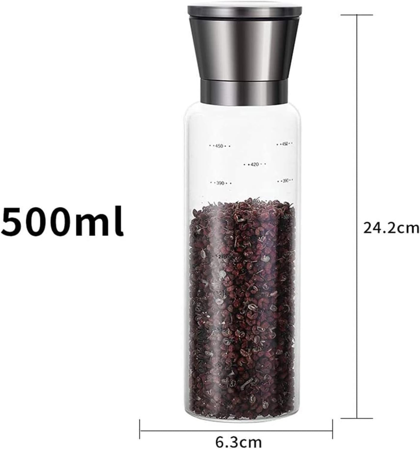 SLOFL Salt Pepper Mill Set of 2 Adjustable Coarseness Grinders 1