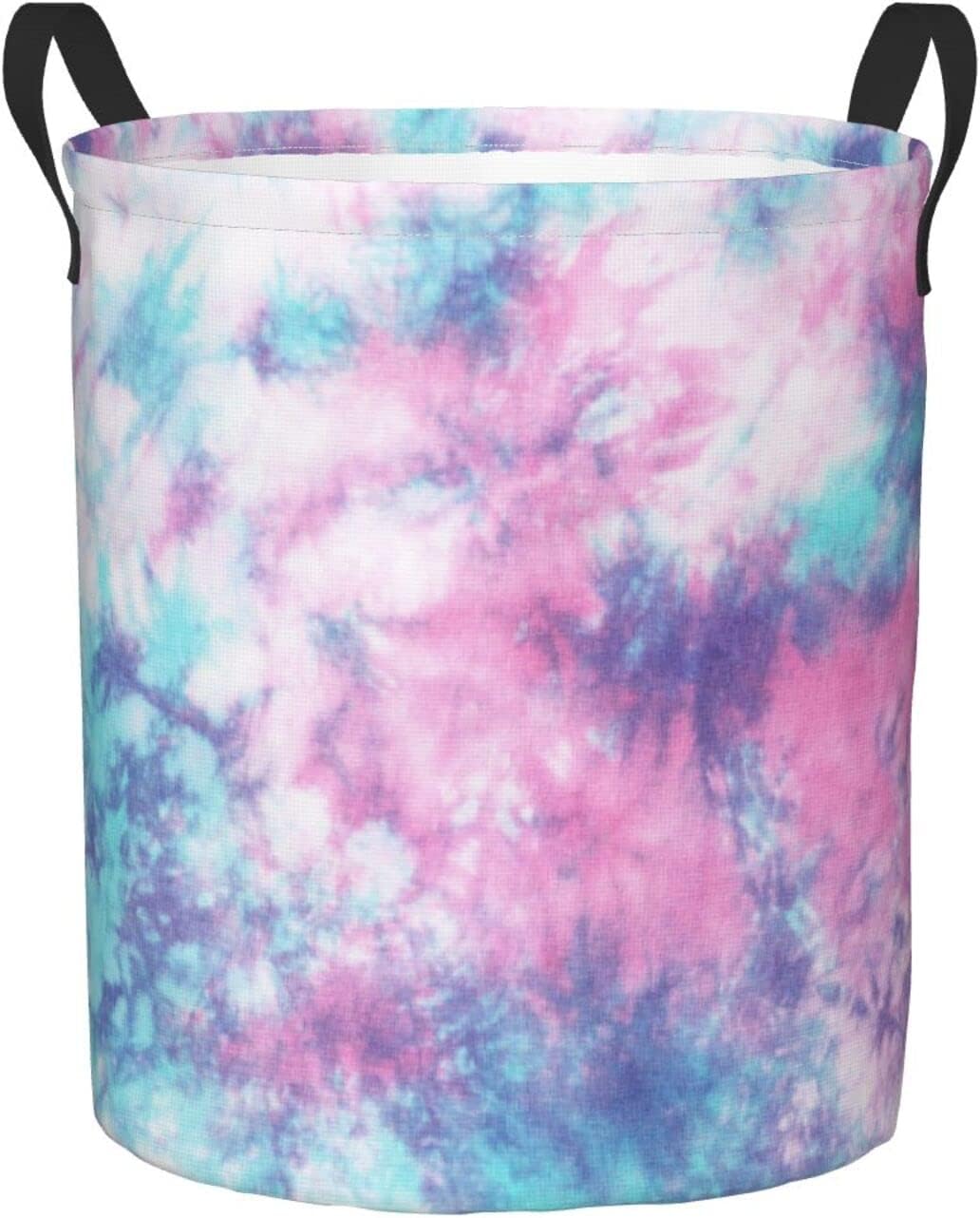 Dujiea Foldable Laundry Basket with Funny Tie Dye Design