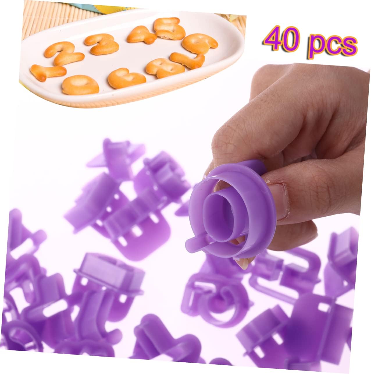 KICHOUSE 40Pcs Cookie Cutters Mold for Baking and Fondant Cakes