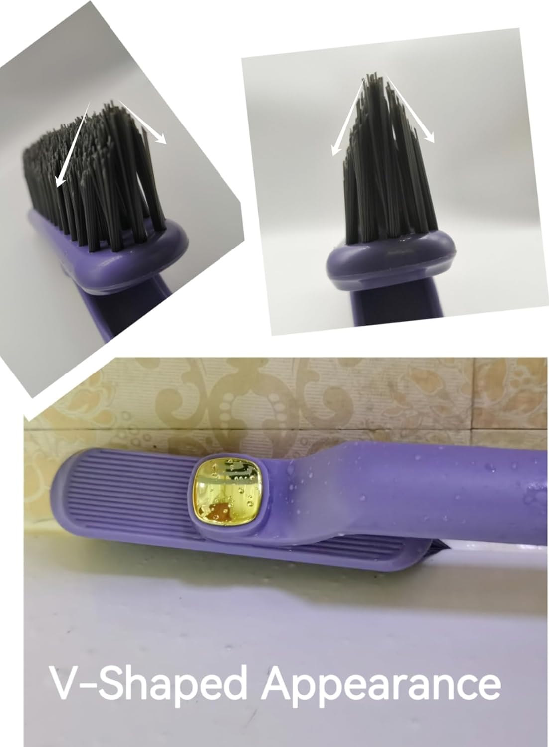 2Pcs Rotating Crevice Brush for Bathroom and Small Spaces