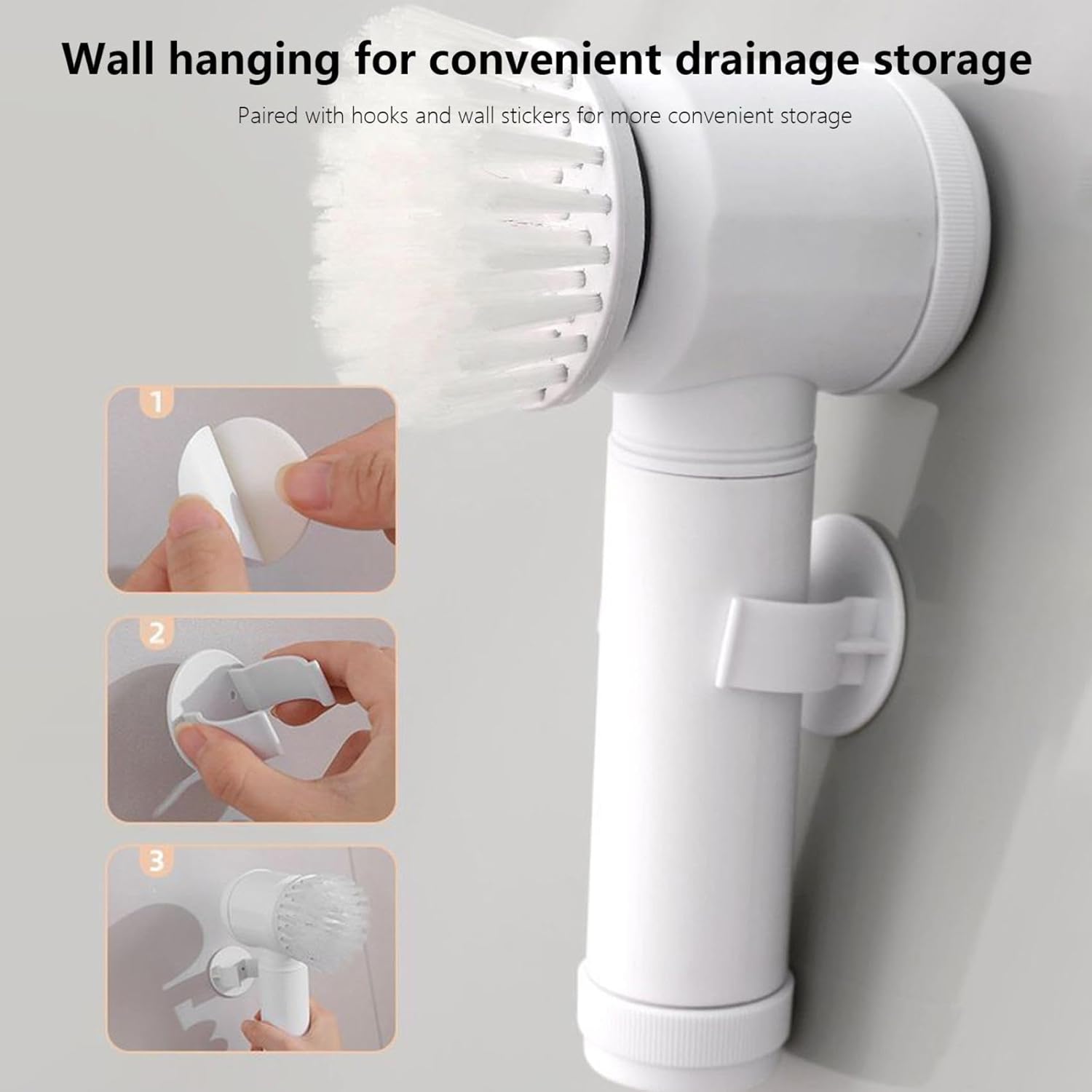 Electric Cleaning Brush with 6 Replaceable Heads