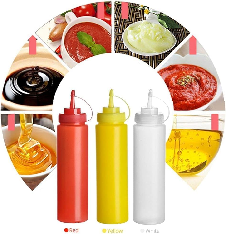 YuanHolumid 200ml White Plastic Squeeze Bottle