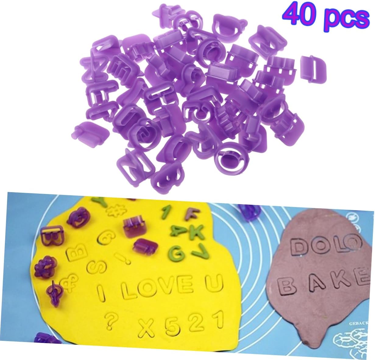 KICHOUSE 40Pcs Cookie Cutters Mold for Baking and Fondant Cakes