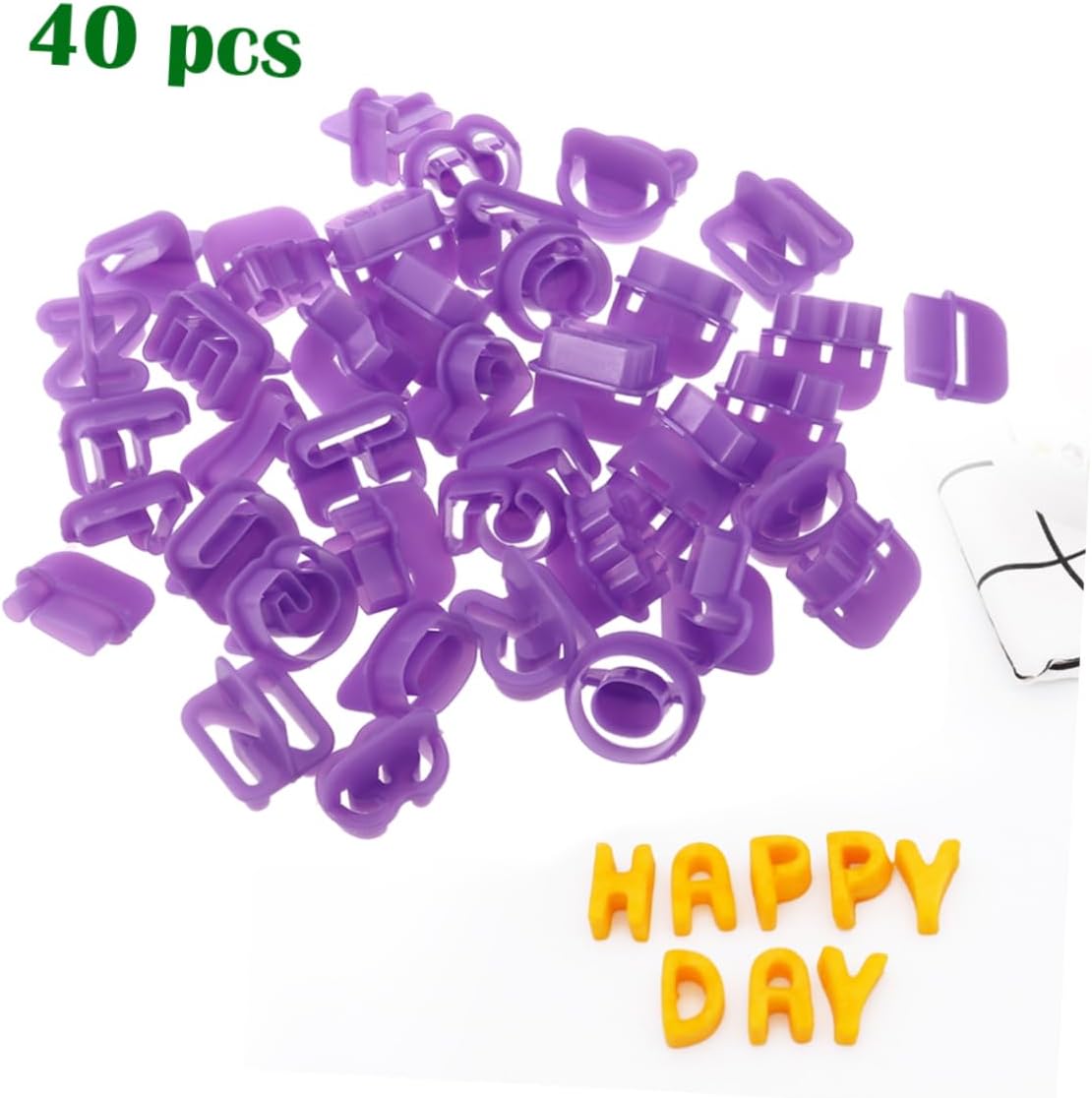 SHOWERORO 40Pcs Alphabet Cookie Cutters for Baking DIY Crafts