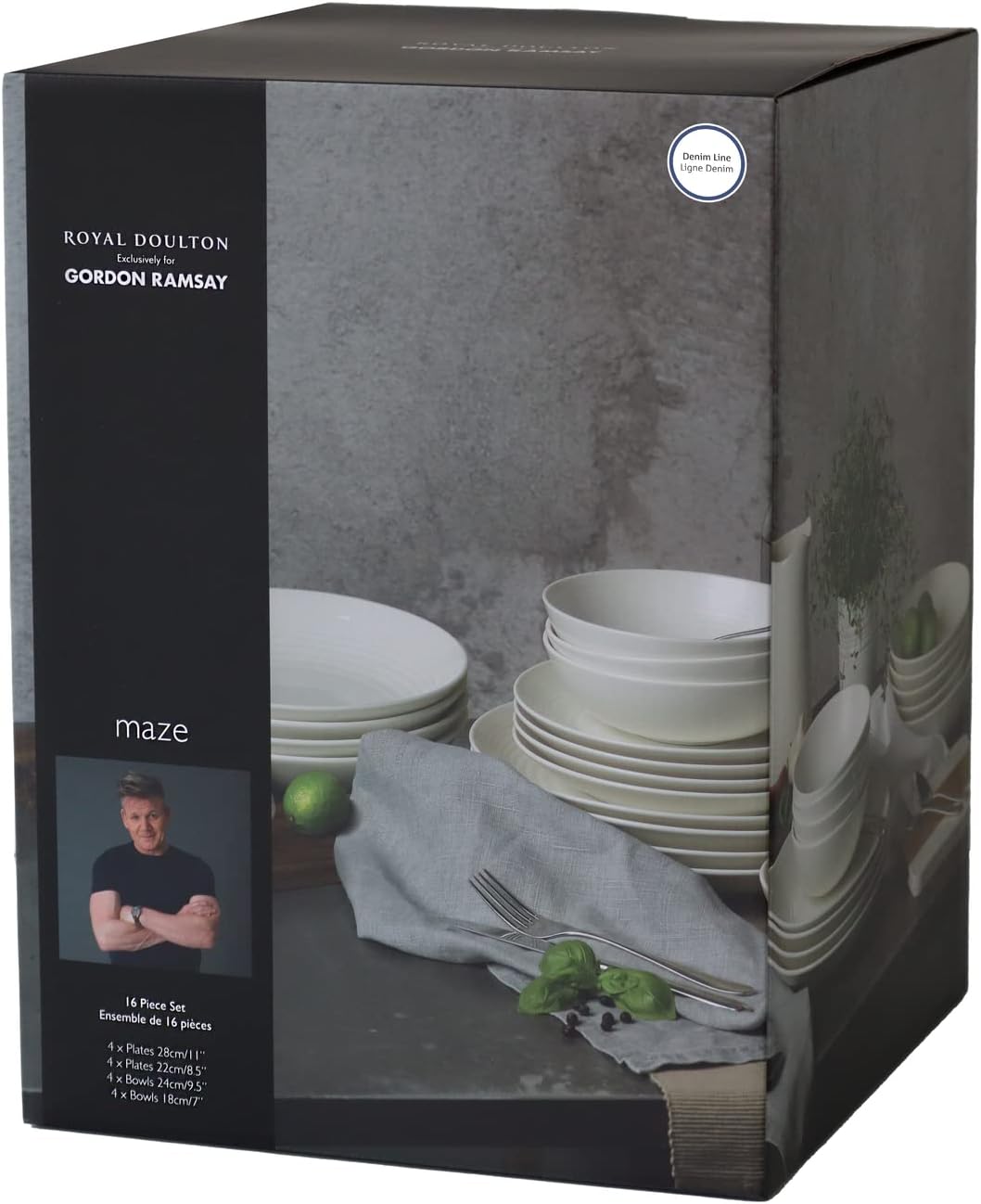 Royal Doulton Maze Denim 16-Piece Dinnerware Set 1