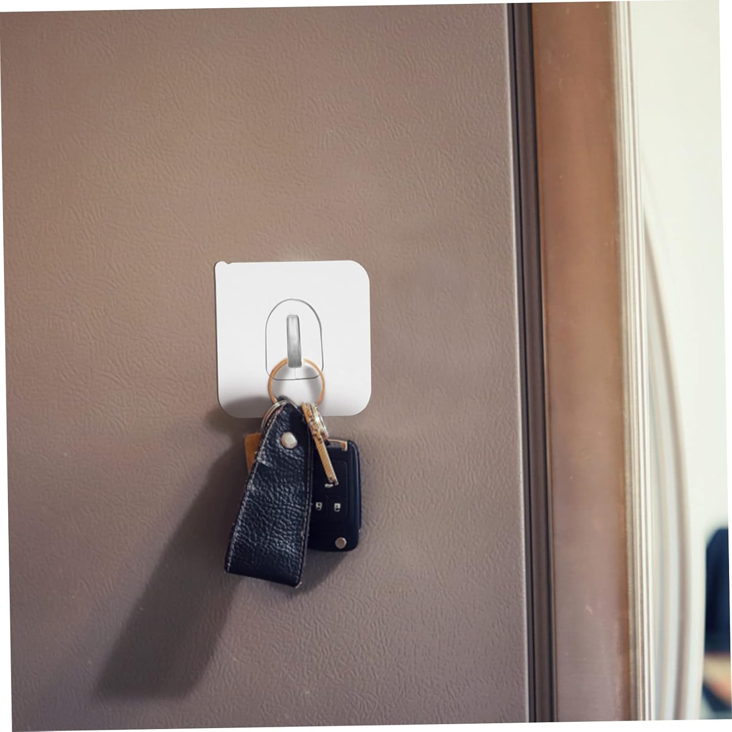 DOITOOL 30 Pcs Self Adhesive Plastic Hooks Non-Marking