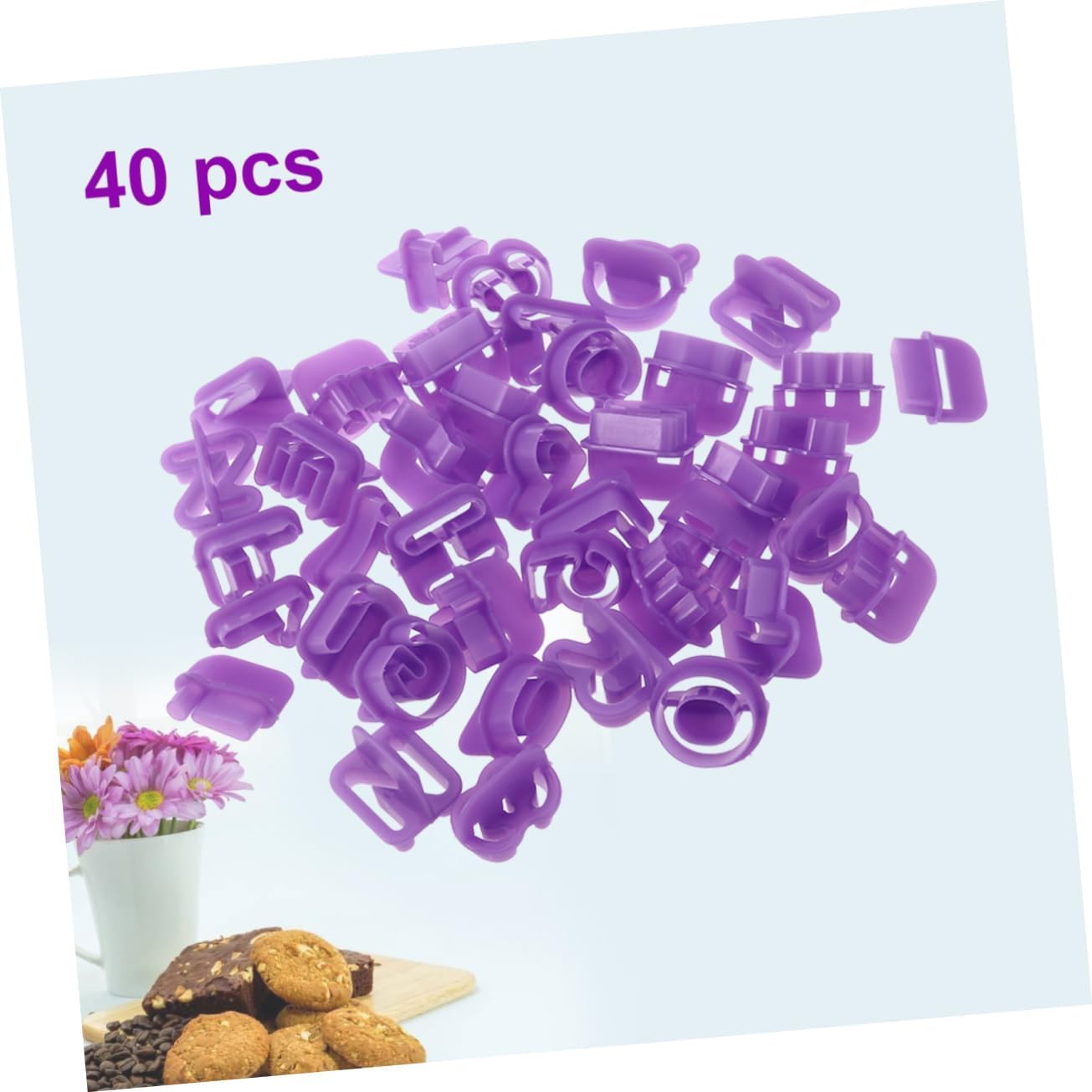 FUNOMOCYA 40Pcs Alphabet Number Cookie Cutters Baking Set