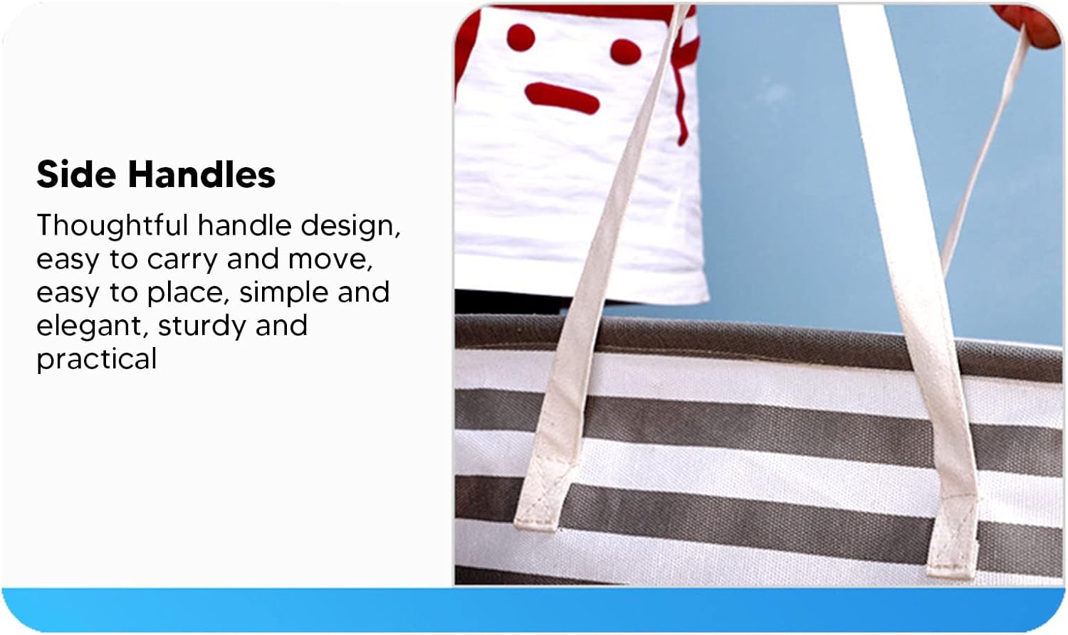 Restokki 2-Piece Laundry Basket 75L with Handles