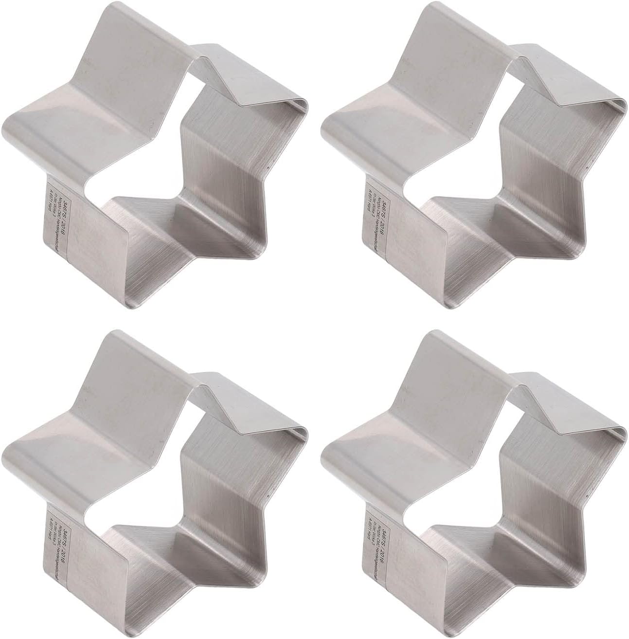 CEEKIES 4Pcs Star Shaped Cake Cutter Set with Lid