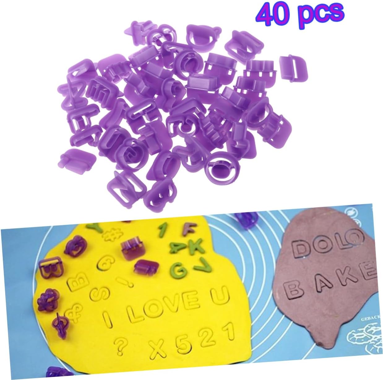 BRIGHTFUFU 40Pcs Alphabet Cookie Cutters Set for Baking and DIY Crafts 1
