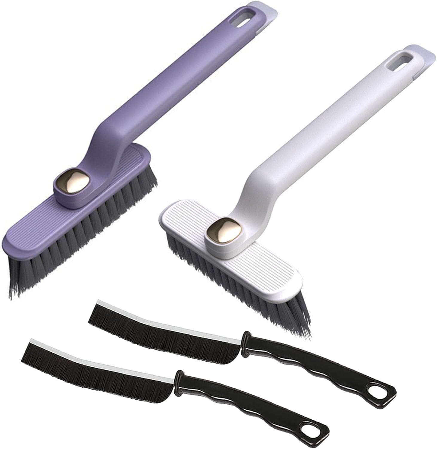 2 PCS Rotating Crevice Brush and 2PCS Hard Bristle Brush Set