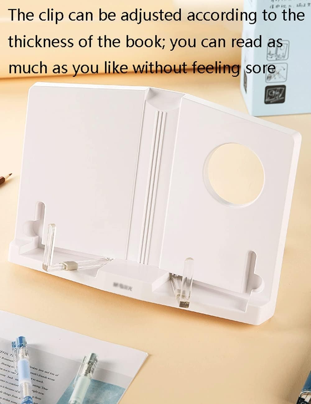 Creative Modern Plastic Portable Book Stand - Adjustable Folding Hands-Free Holder