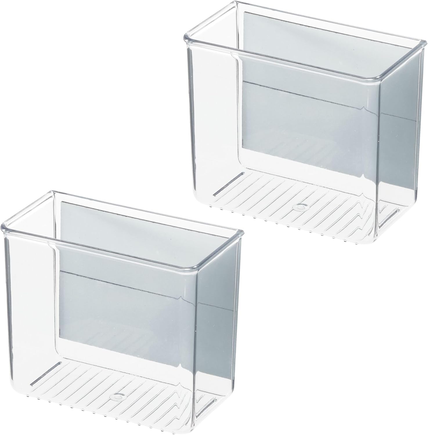 iDesign Magnetic Organizer Bins - Set of 2 - Clear