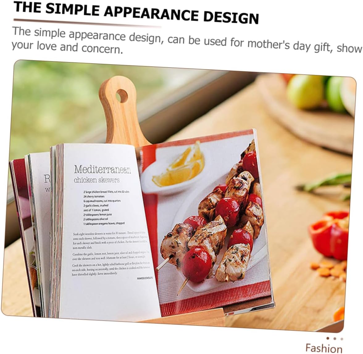 Cabilock Multipurpose Wooden Recipe Book Holder