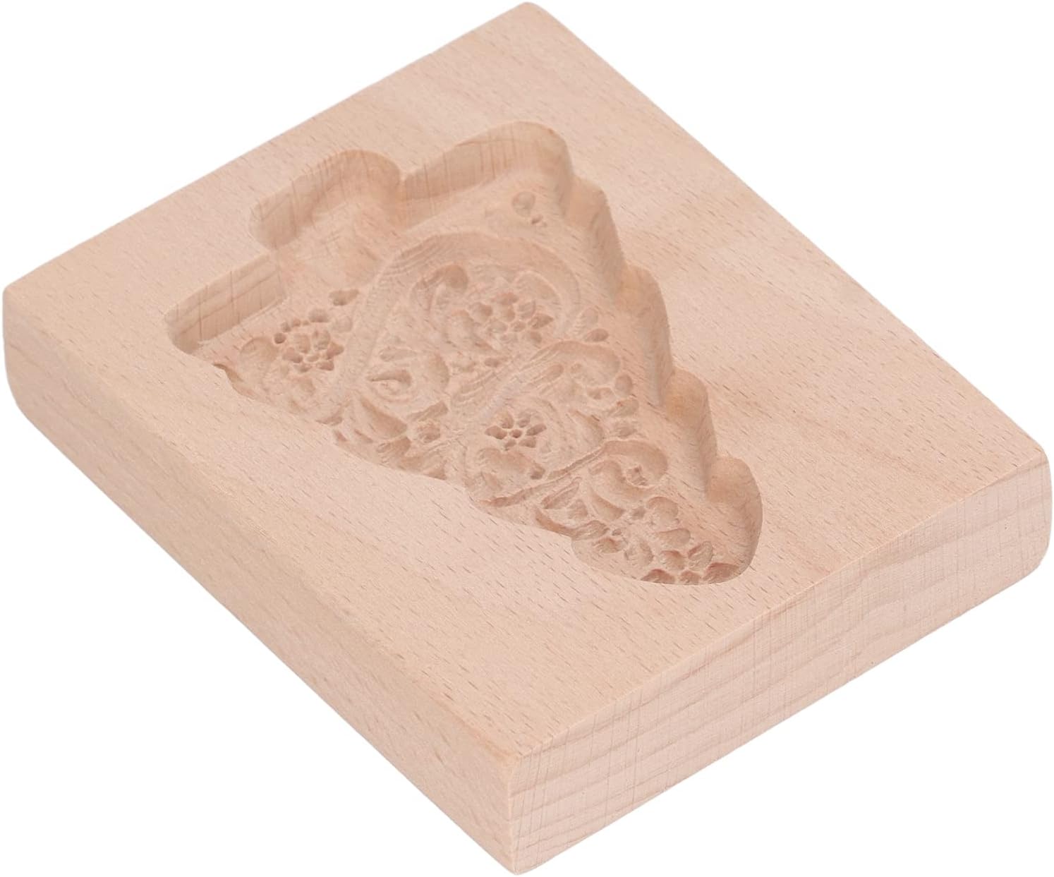 Elelif Wooden Cookie Cutter with Engraved Patterns