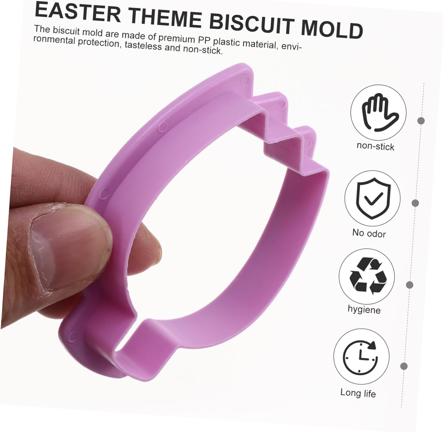 UTHCLO 10Pcs Easter Cookie Cutters Set PP Plastic