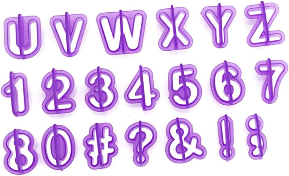 SHOWERORO 40Pcs Alphabet Cookie Cutters for Baking DIY Crafts