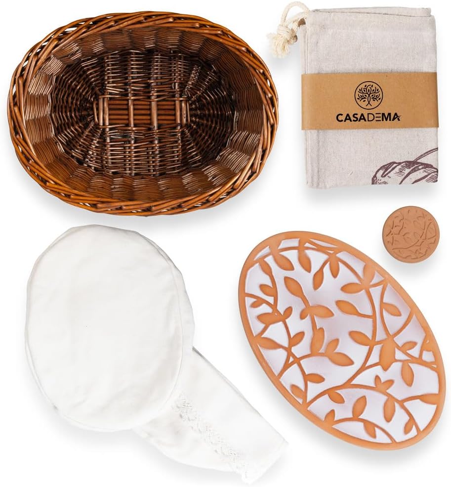 CASADEMA Bread Warmer Basket with Liner and Lid 1