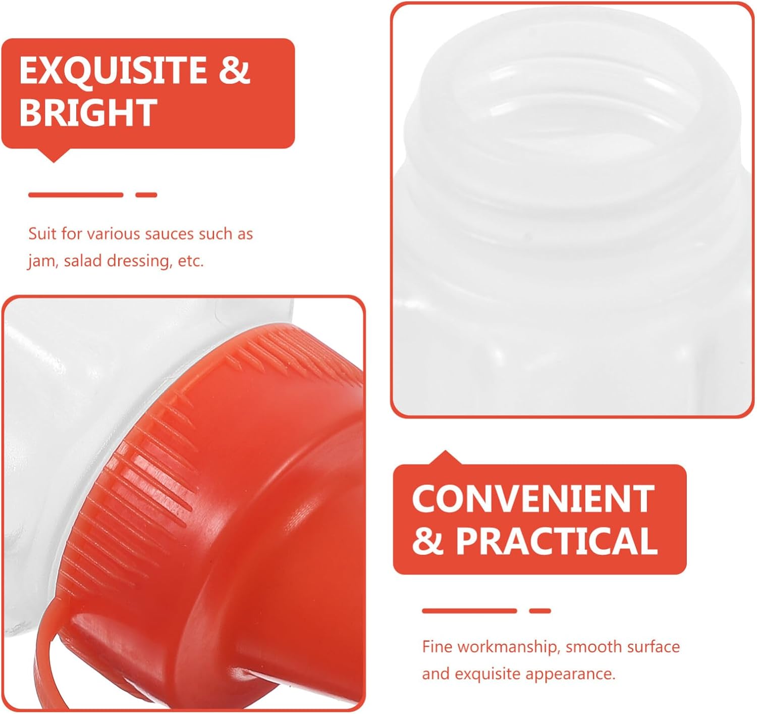 4pcs Metal Condiment Squeeze Bottles Portable Kitchen Tools