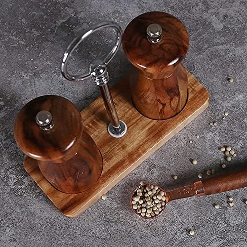 Adjustable Wooden Salt Pepper Mill Set 2-Piece