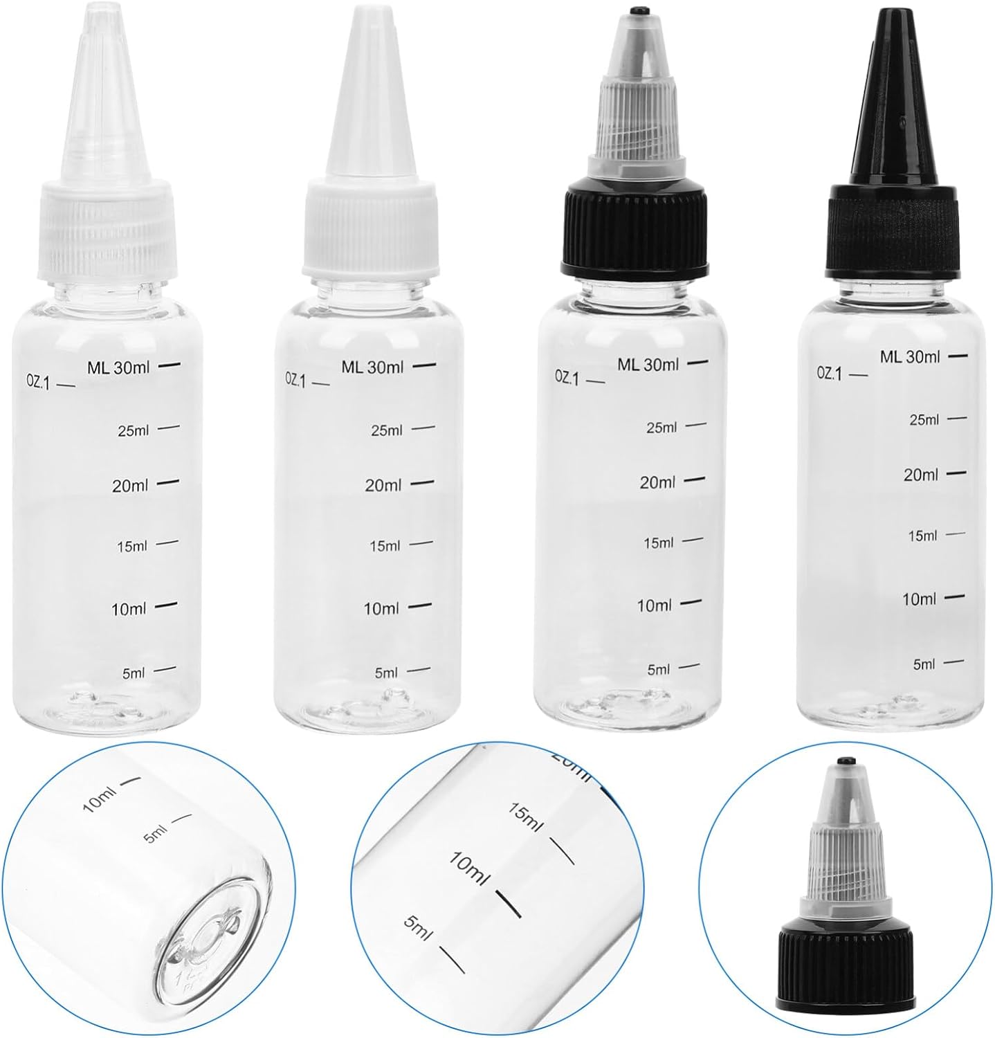 Alipis Reusable Squeeze Bottles with Scale 8 Pcs
