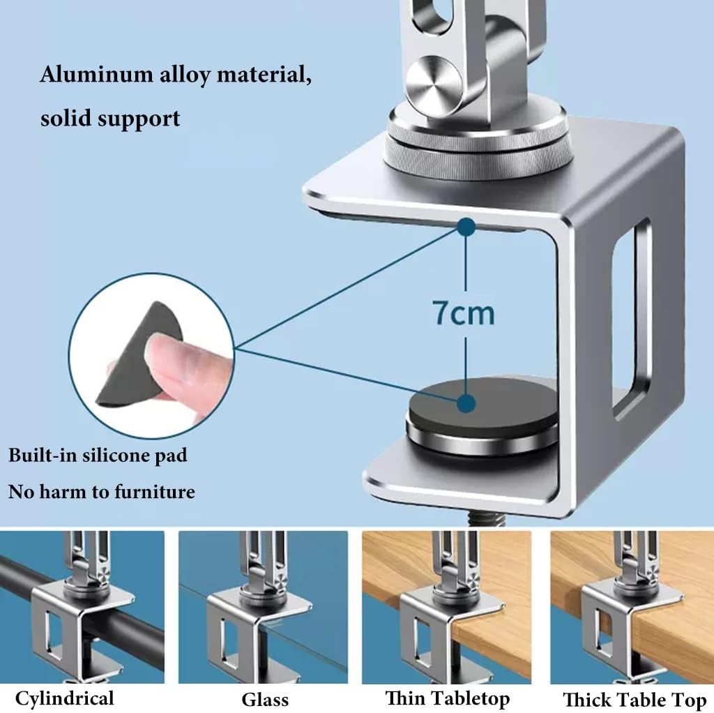 Adjustable Book Stand with Clamp and Page Clips