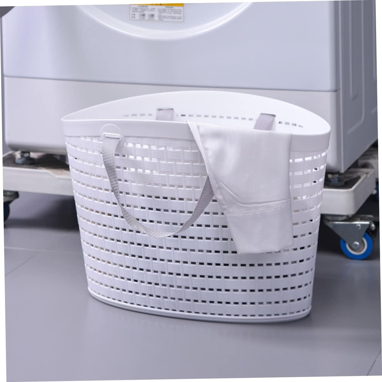 2pcs Plastic Laundry Baskets Light Grey