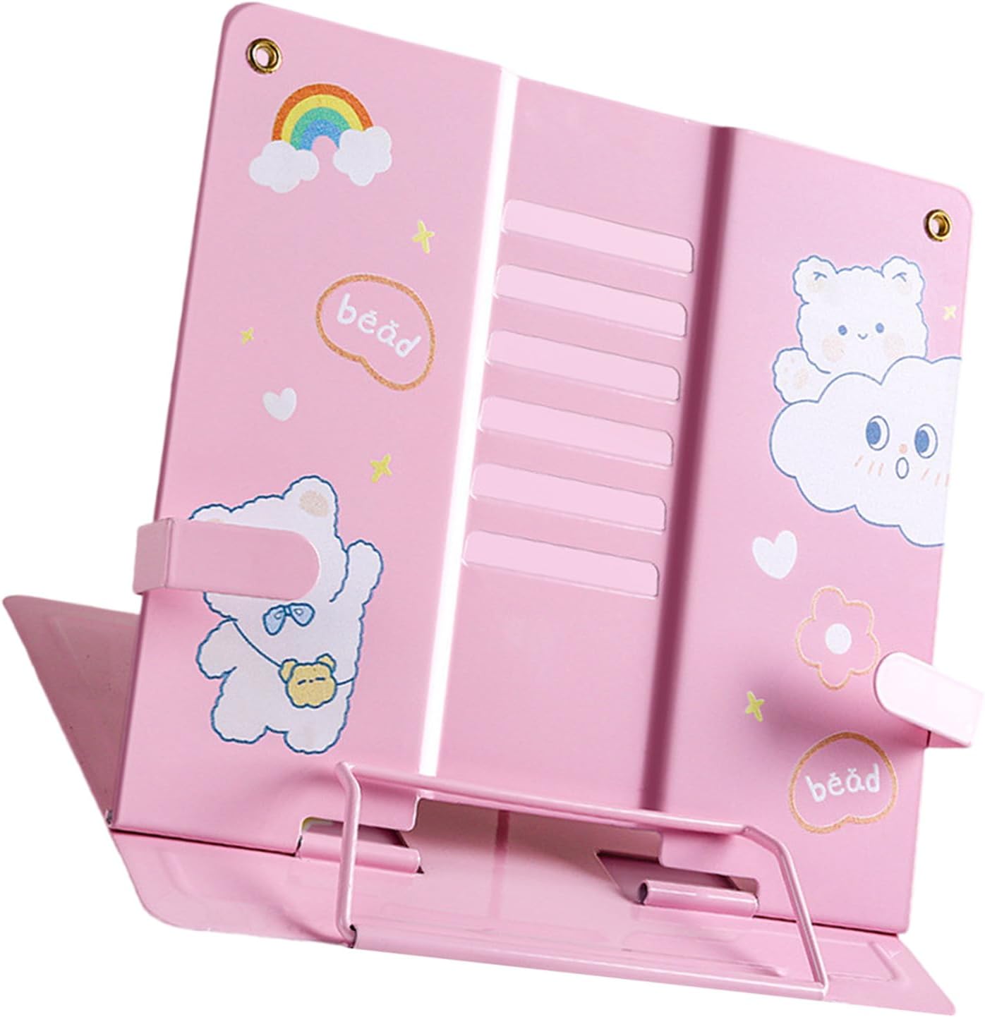 MEIBAOGE Adjustable Metal Book Stand with Page Clip