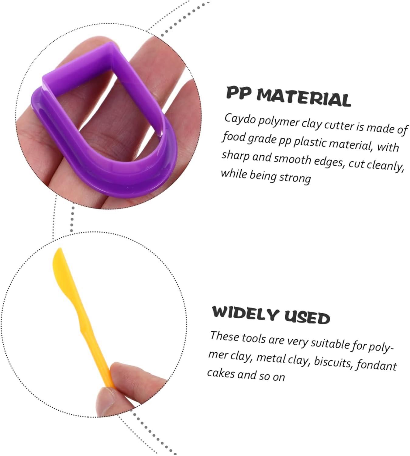 OHPHCALL Purple Plastic Polymer Clay Cutter Kit